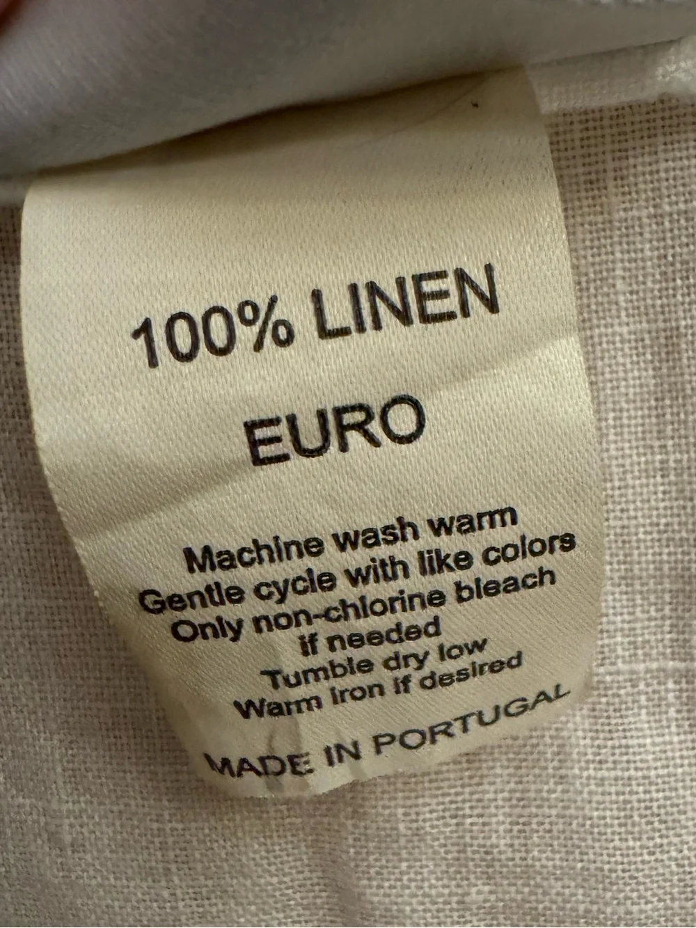 Parachute Euro Size 100% Linen Pillowcase Sham